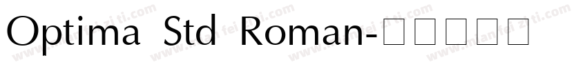 Optima Std Roman字体转换
